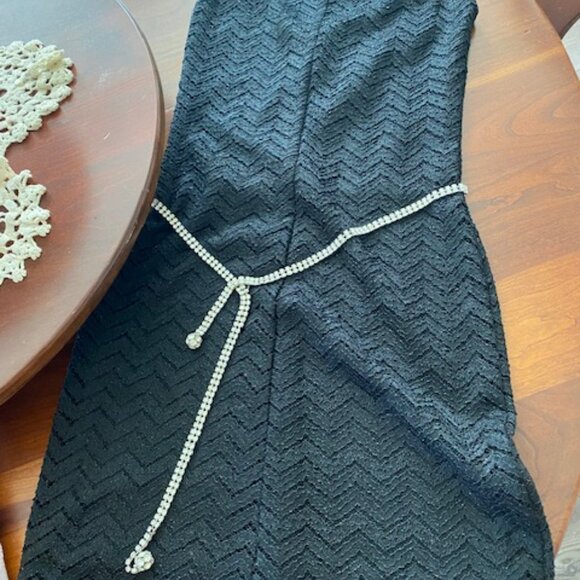 Vintage 5pc ANTIQUE SILVER & RHINESTONE Belt BRACELET Necklace EARRINGS HairClip - Picture 13 of 14